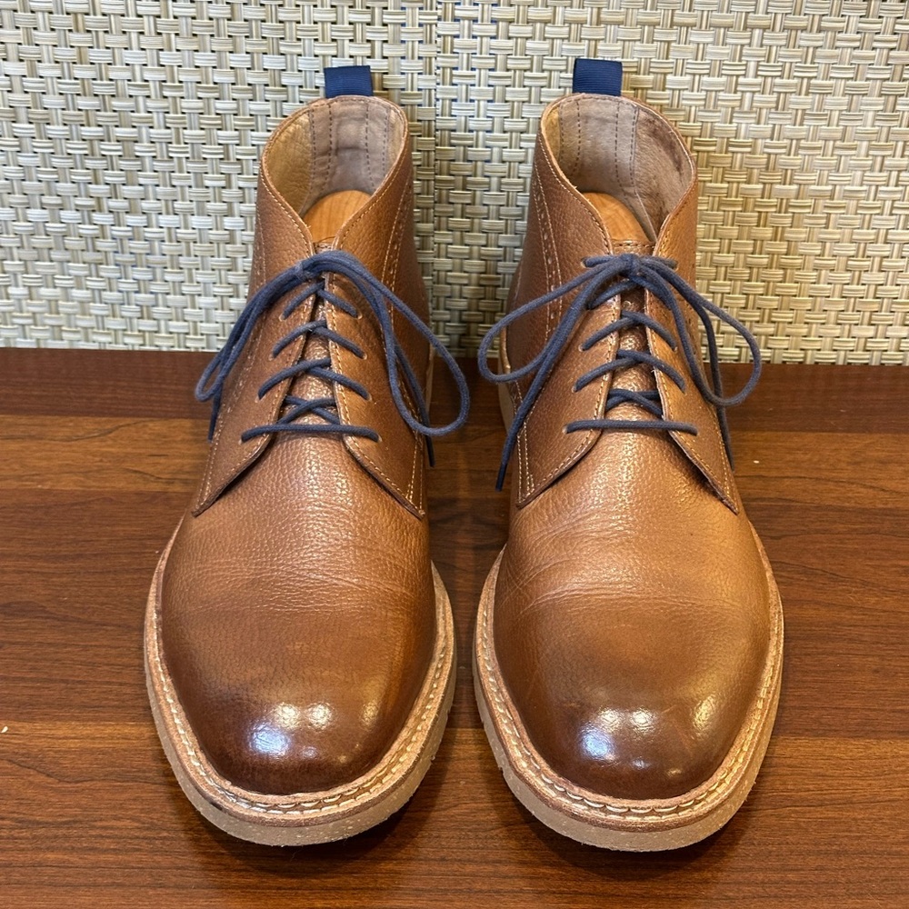 🌟HP🌟J&M 1850 Collection Pearce Tan Tumbled Full-Grain Leather Chukka Boots 11 - Picture 2 of 15